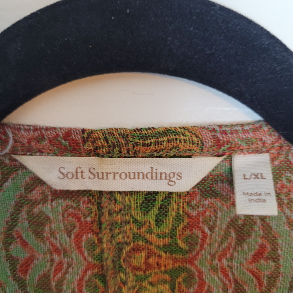 Soft Surroundings Multicolor Embroidered, Paisley, Open Jacket - Picture 2 of 6